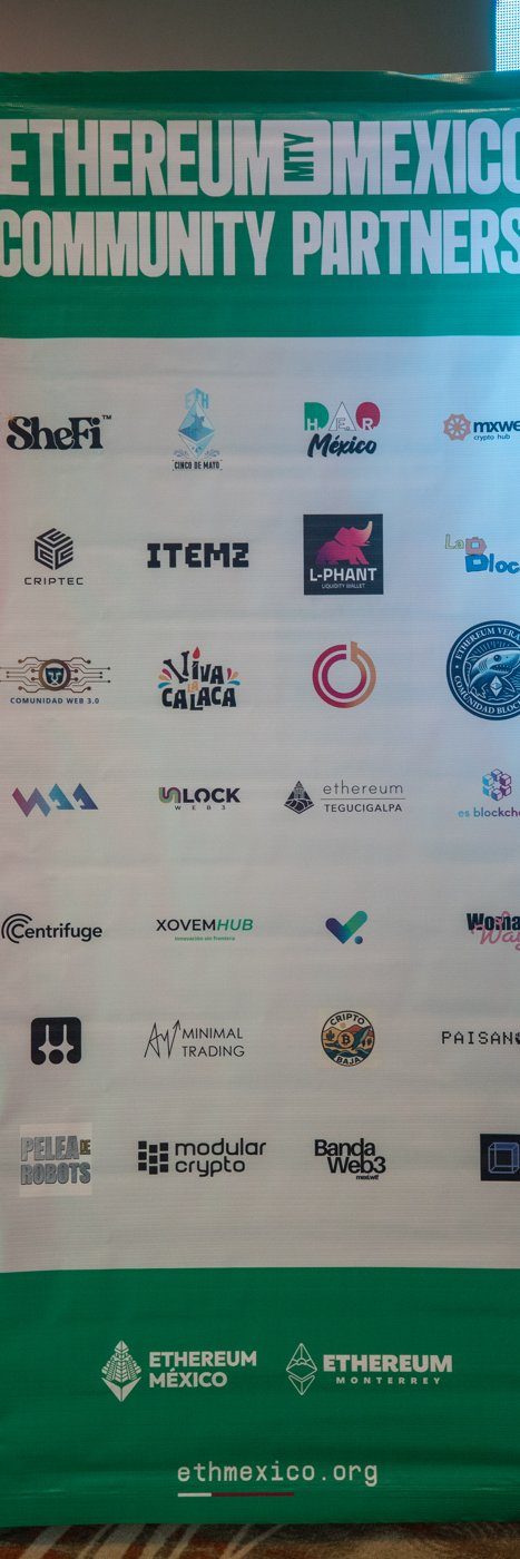 Banner de community partners de Ethereum México MTY 2025